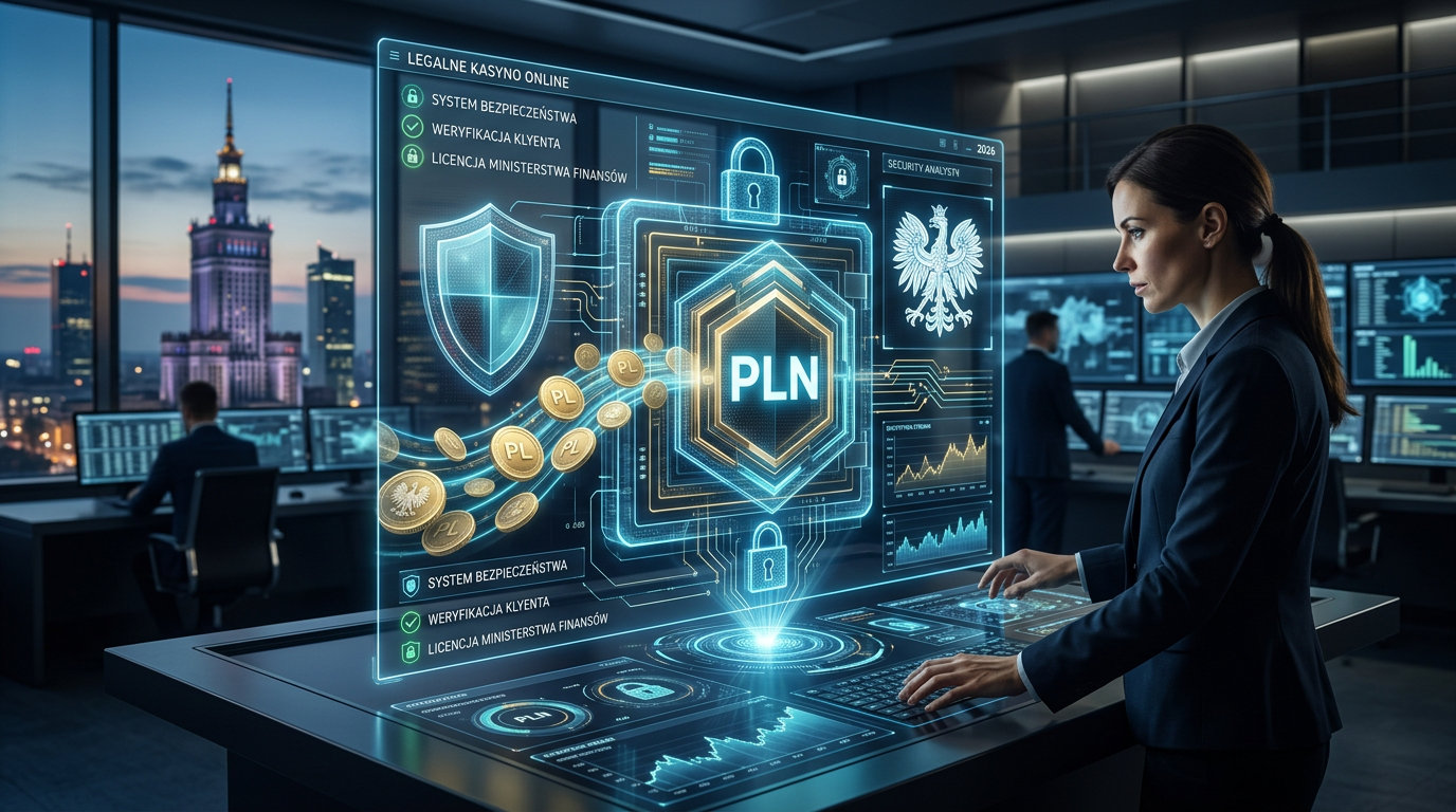 Bezpieczne i legalne kasyno online w Polsce 2026 - wizualizacja bezpieczeństwa cyfrowego