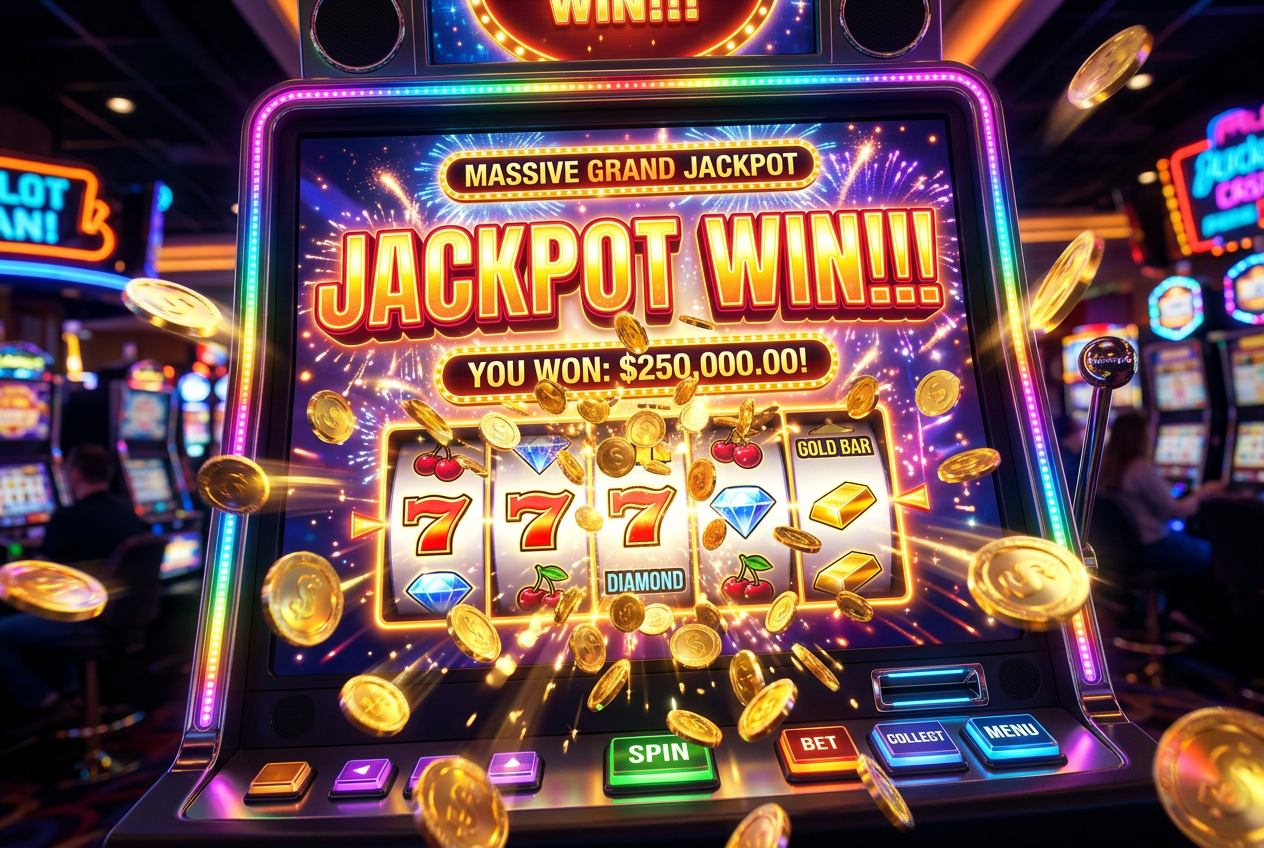 Render graficzny automatu do gier z wygraną jackpot
